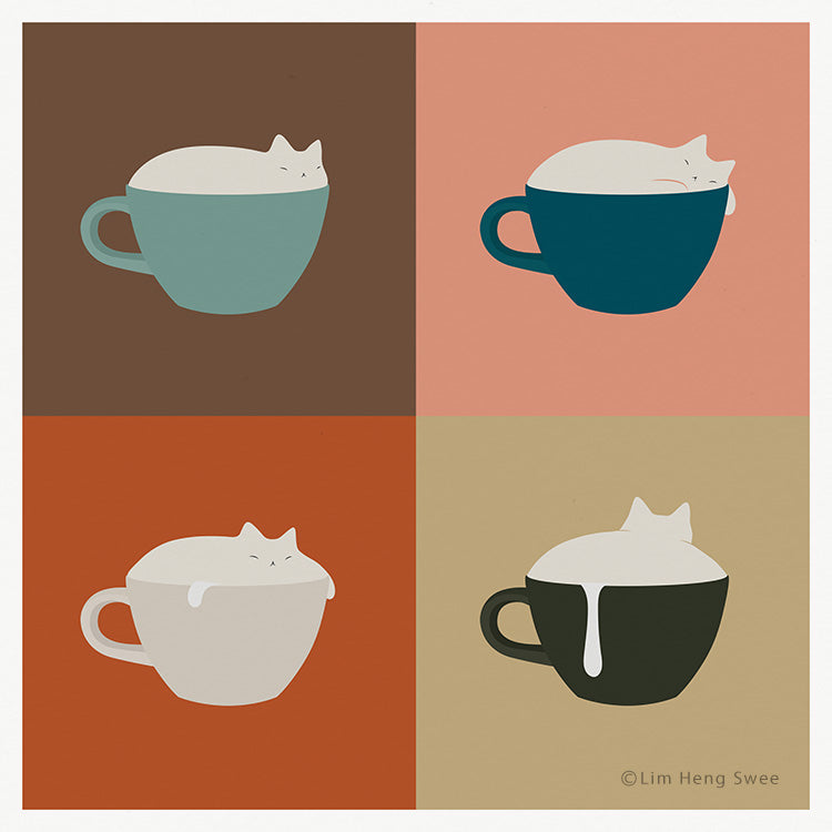 Catpuccino 2x2 - Art print