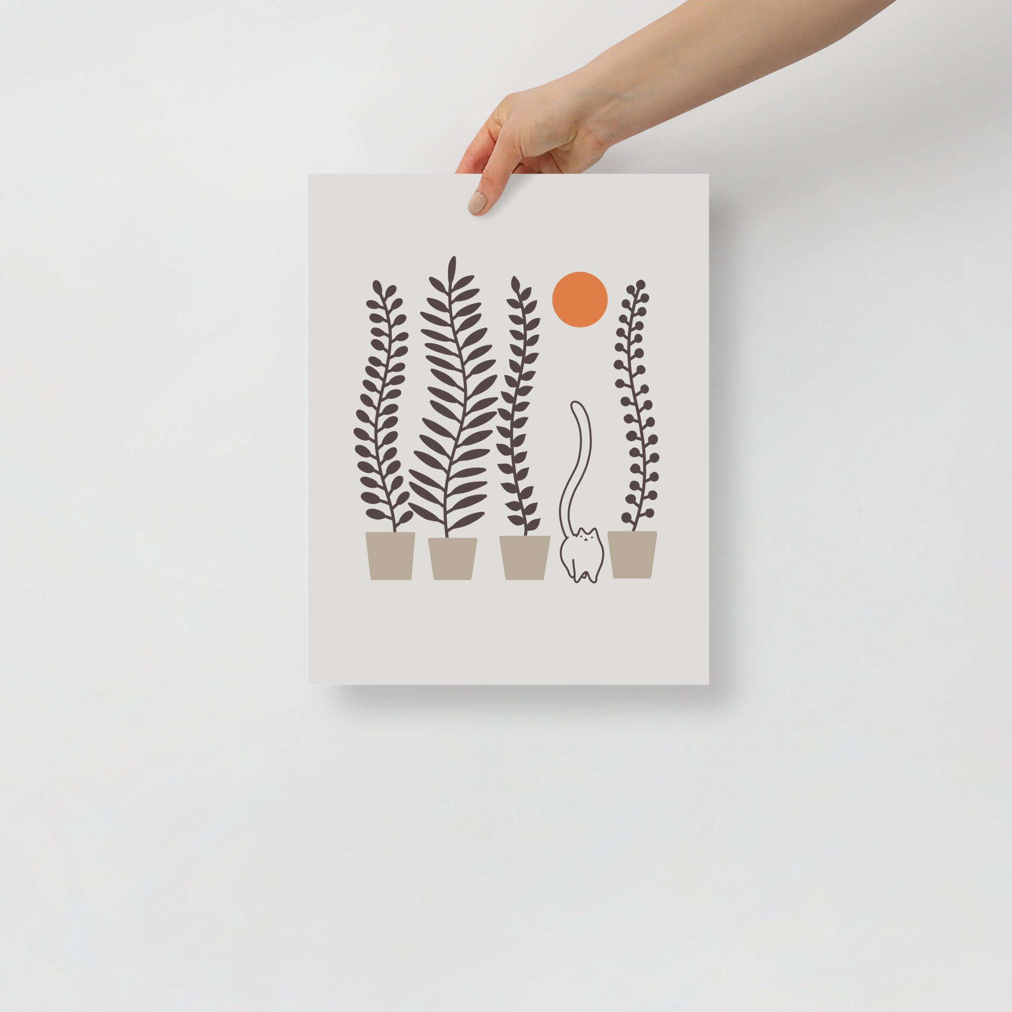 Cat and Plant 64: Dancing Tail - Art print