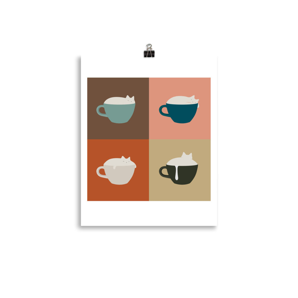 Catpuccino 2x2 - Art print