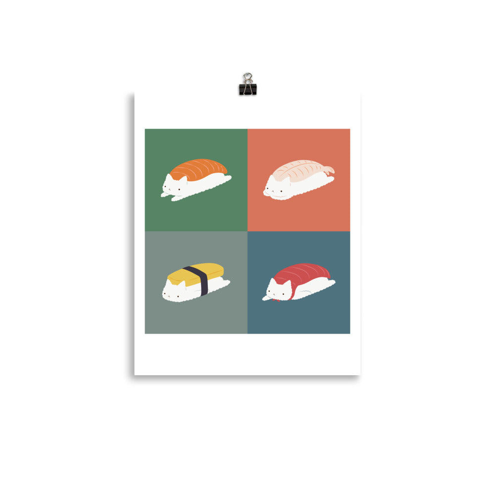 Sushi Cat 2x2 - Art print