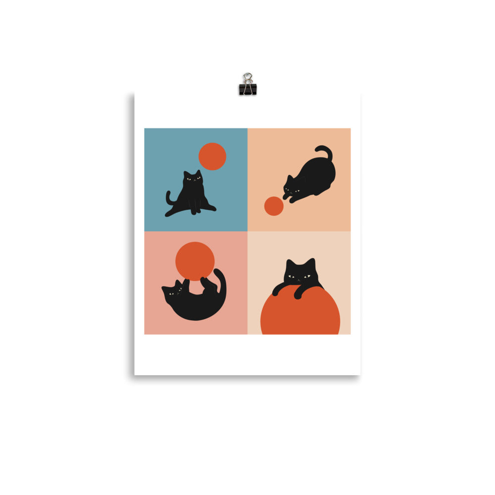 Cat and Sun 2x2 - Art print