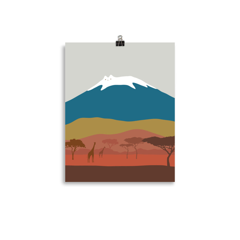 Cat Landscape 195: Mt. Kittymanjaro - Art print