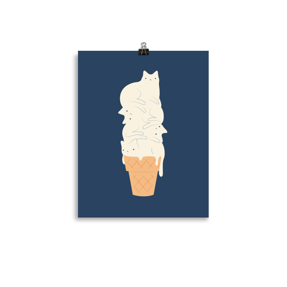 Cat ice cream (2024) - Art print