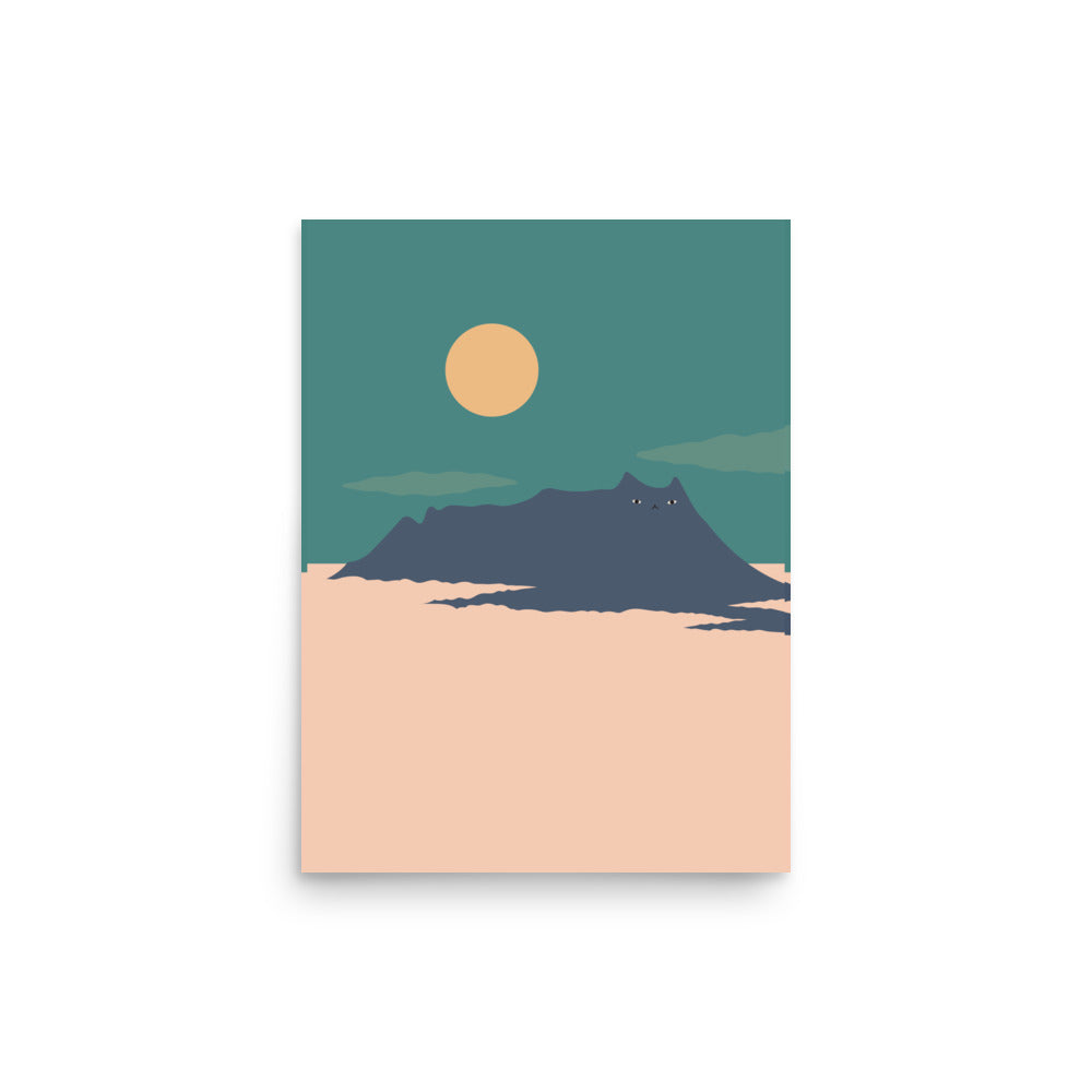 Cat Landscape 202: Mt. Kinabalu - Art print