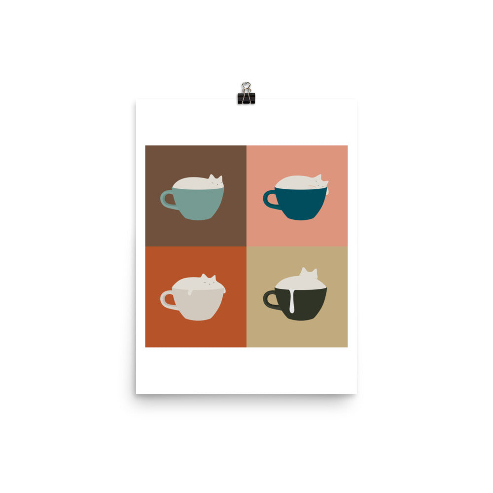Catpuccino 2x2 - Art print