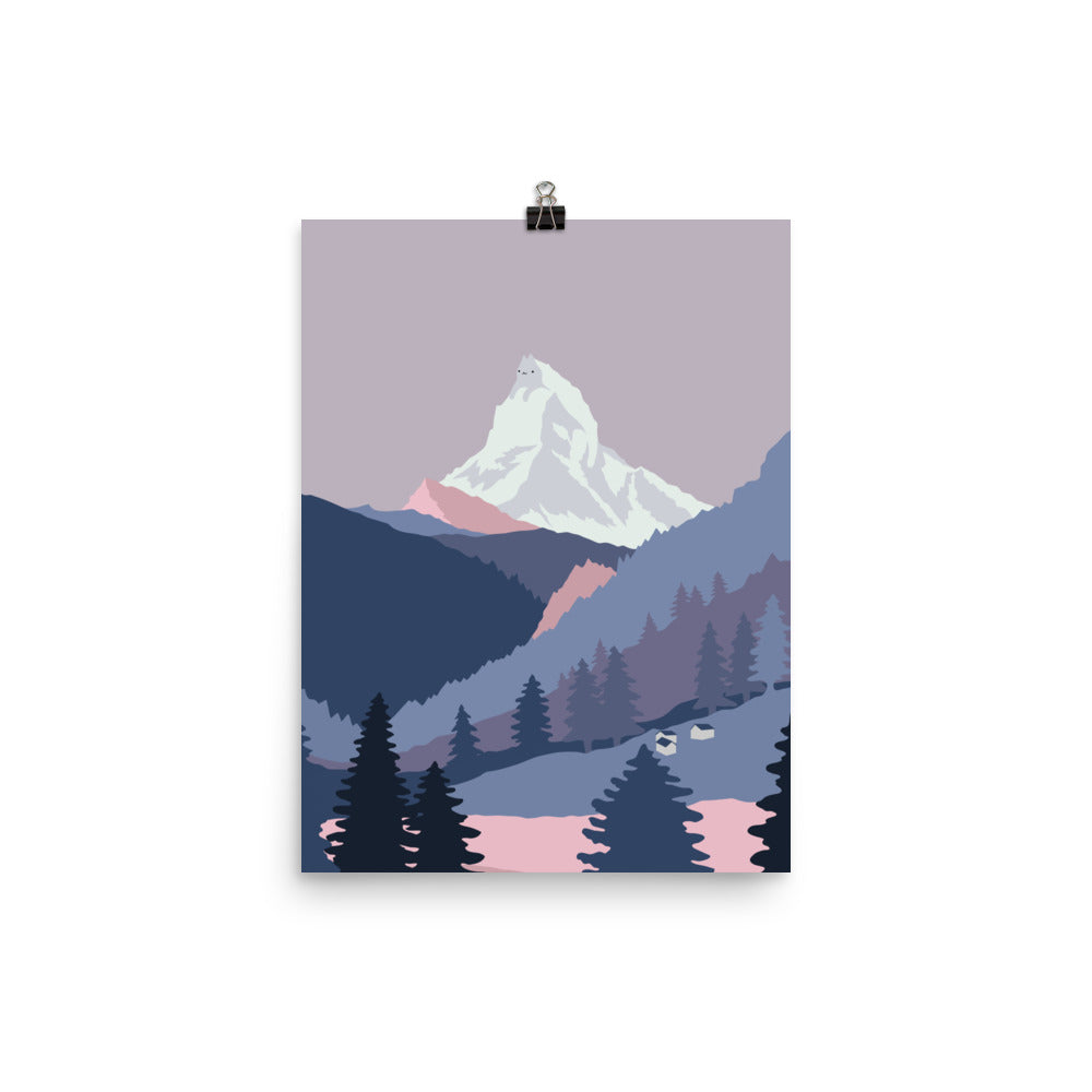 Cat Landscape 178: Purrspective on Matterhorn - Art print