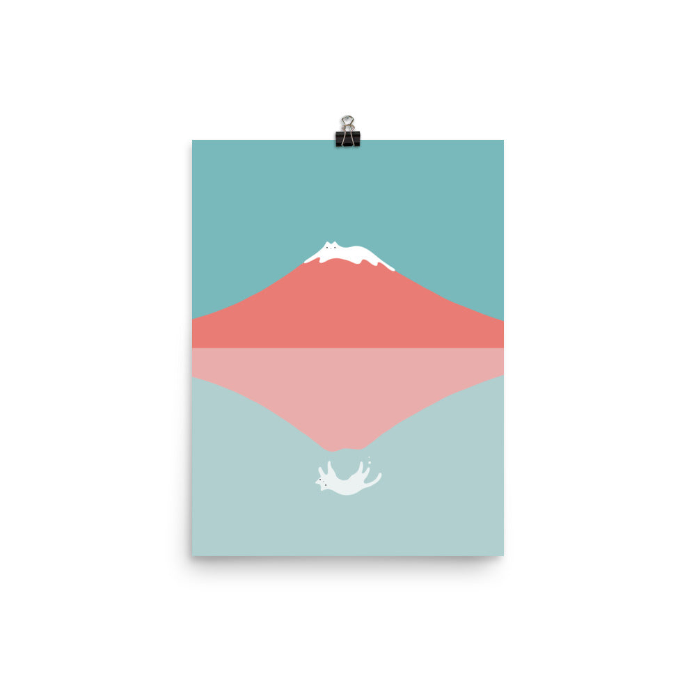 Cat Landscape 194: Reflection - Art print