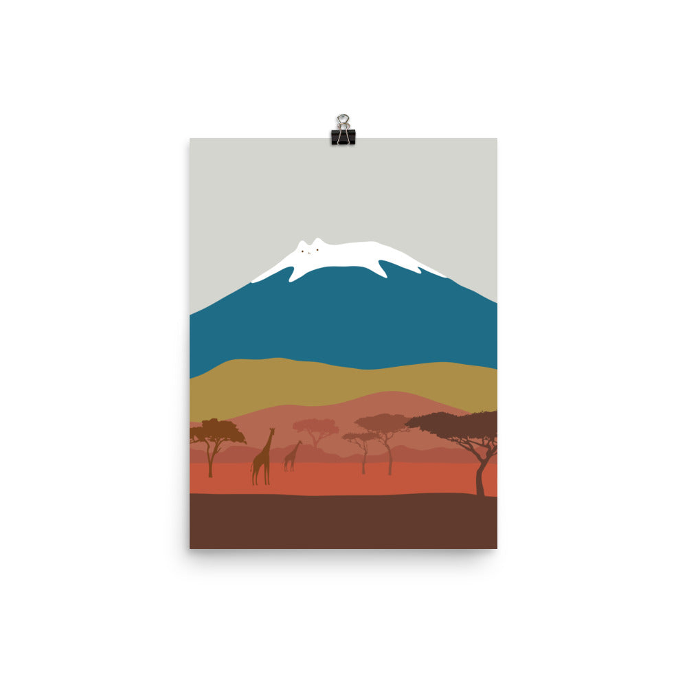 Cat Landscape 195: Mt. Kittymanjaro - Art print