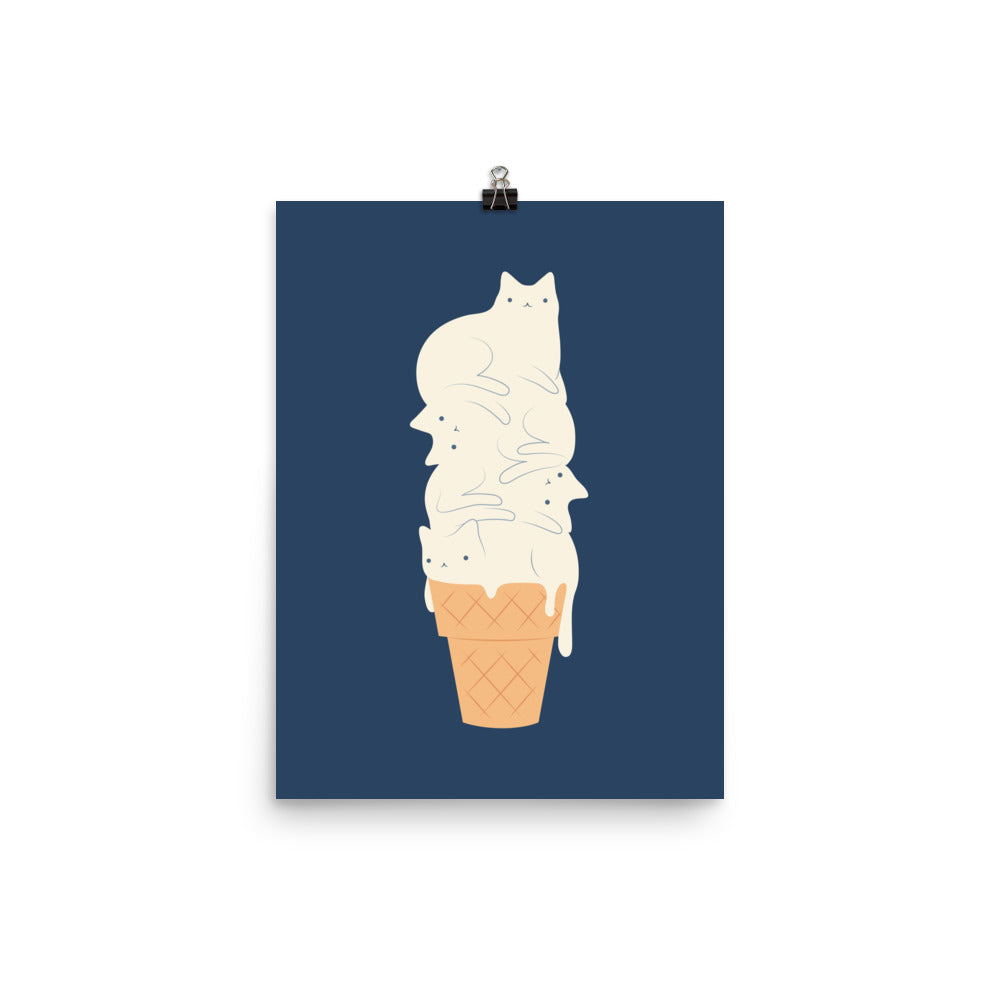Cat ice cream (2024) - Art print