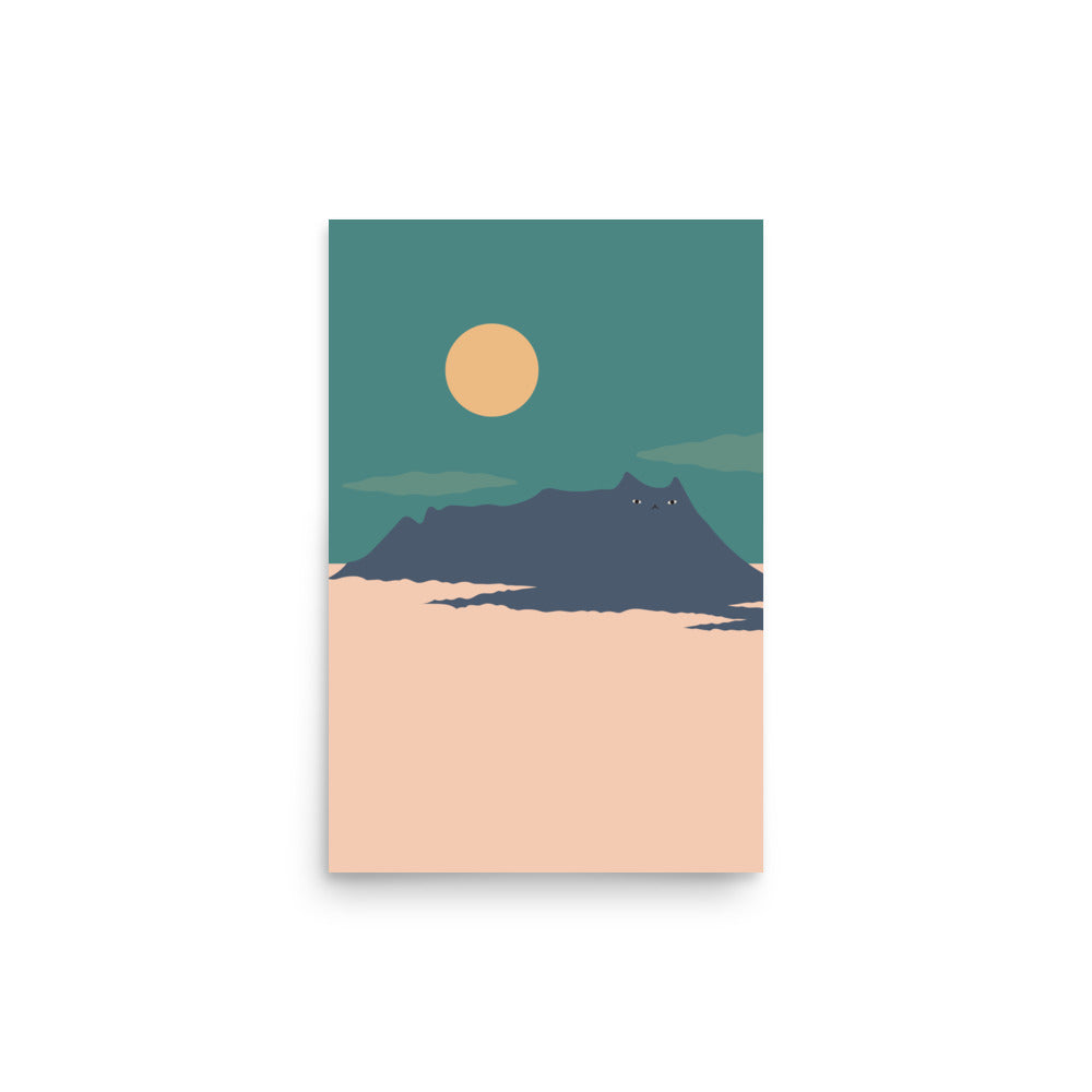 Cat Landscape 202: Mt. Kinabalu - Art print
