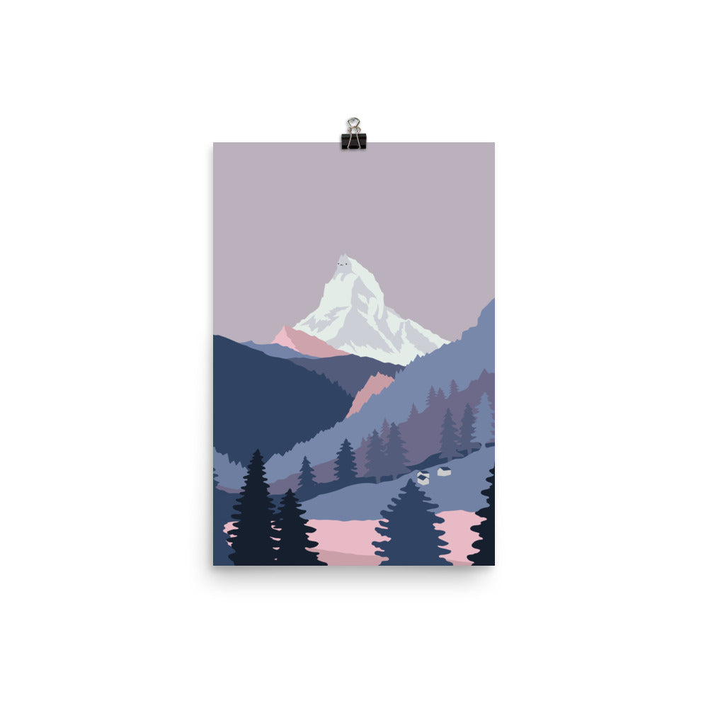 Cat Landscape 178: Purrspective on Matterhorn - Art print