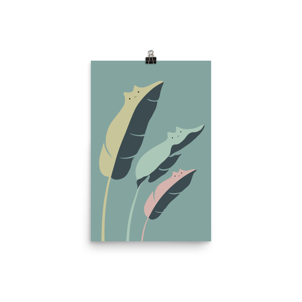 Cat and Plant 72 - Art print