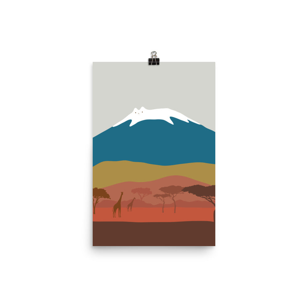 Cat Landscape 195: Mt. Kittymanjaro - Art print