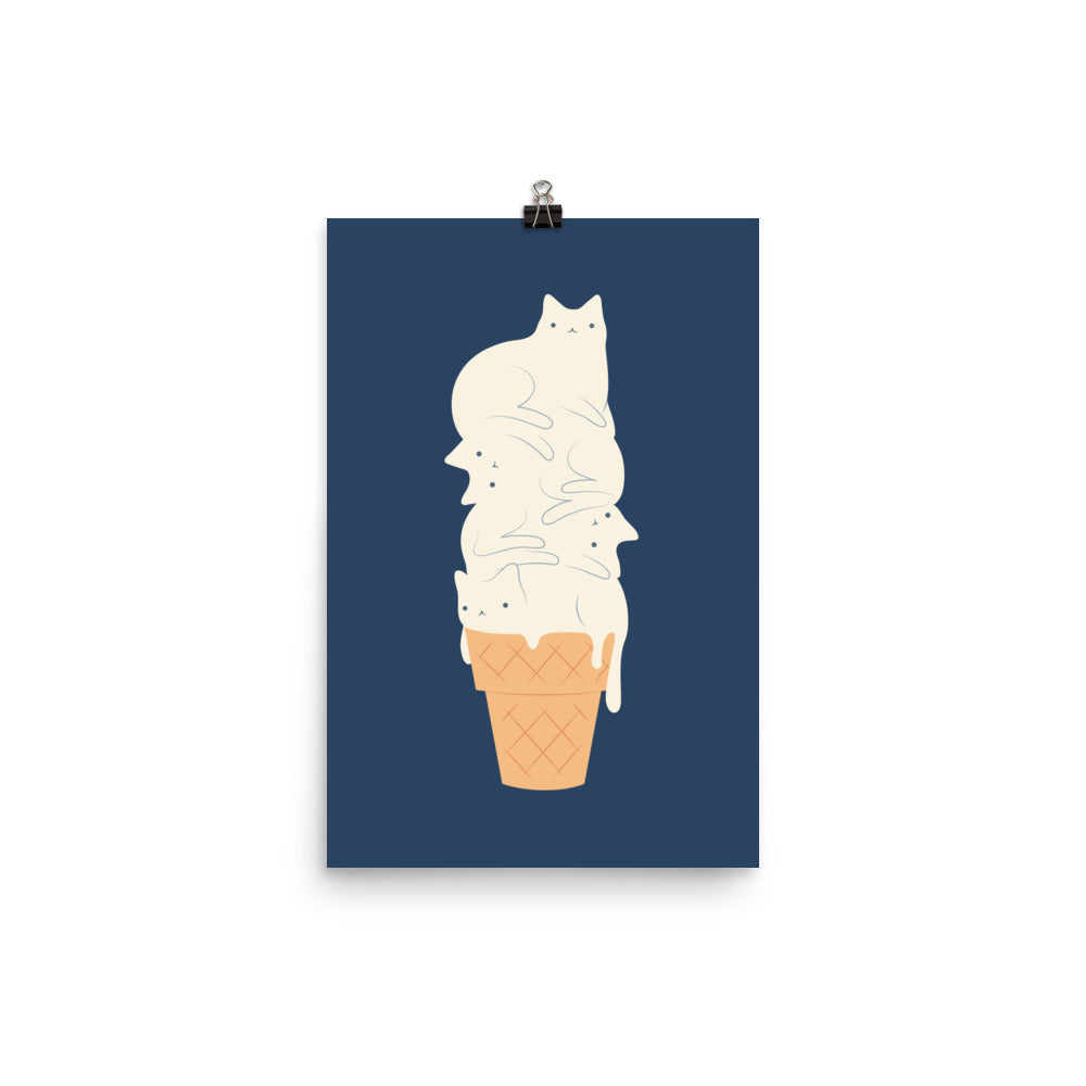 Cat ice cream (2024) - Art print