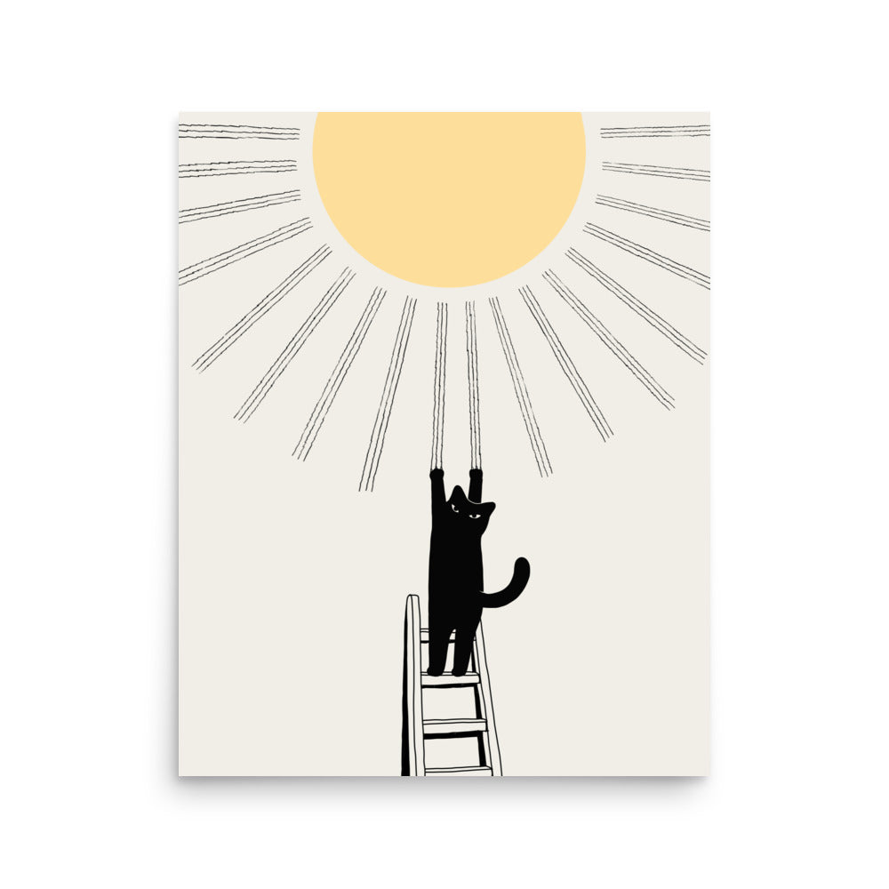 Cat Landscape 198: Making Sunshine - Art print