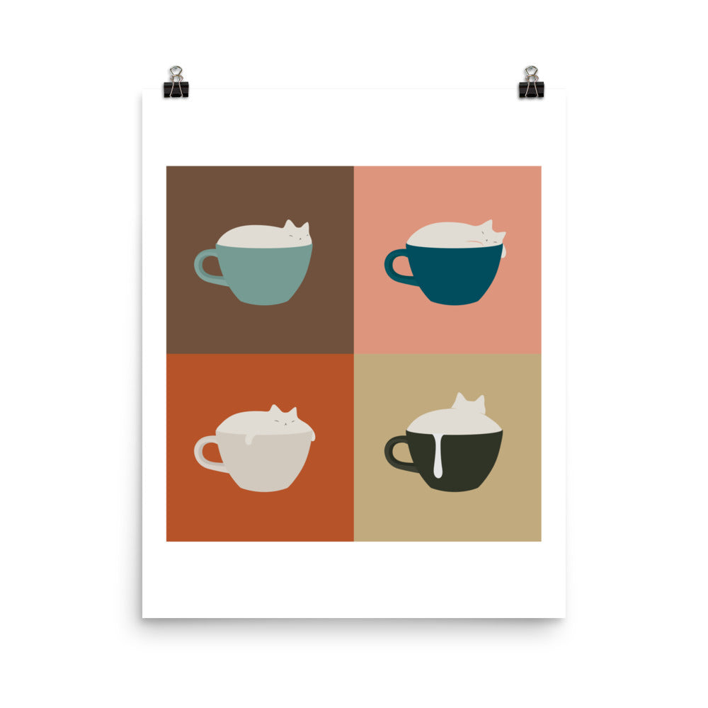 Catpuccino 2x2 - Art print