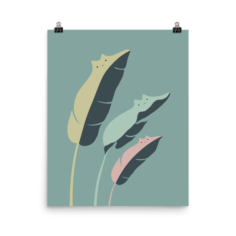 Cat and Plant 72 - Art print