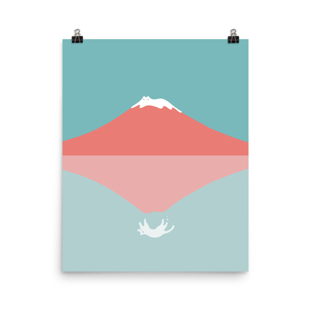 Cat Landscape 194: Reflection - Art print