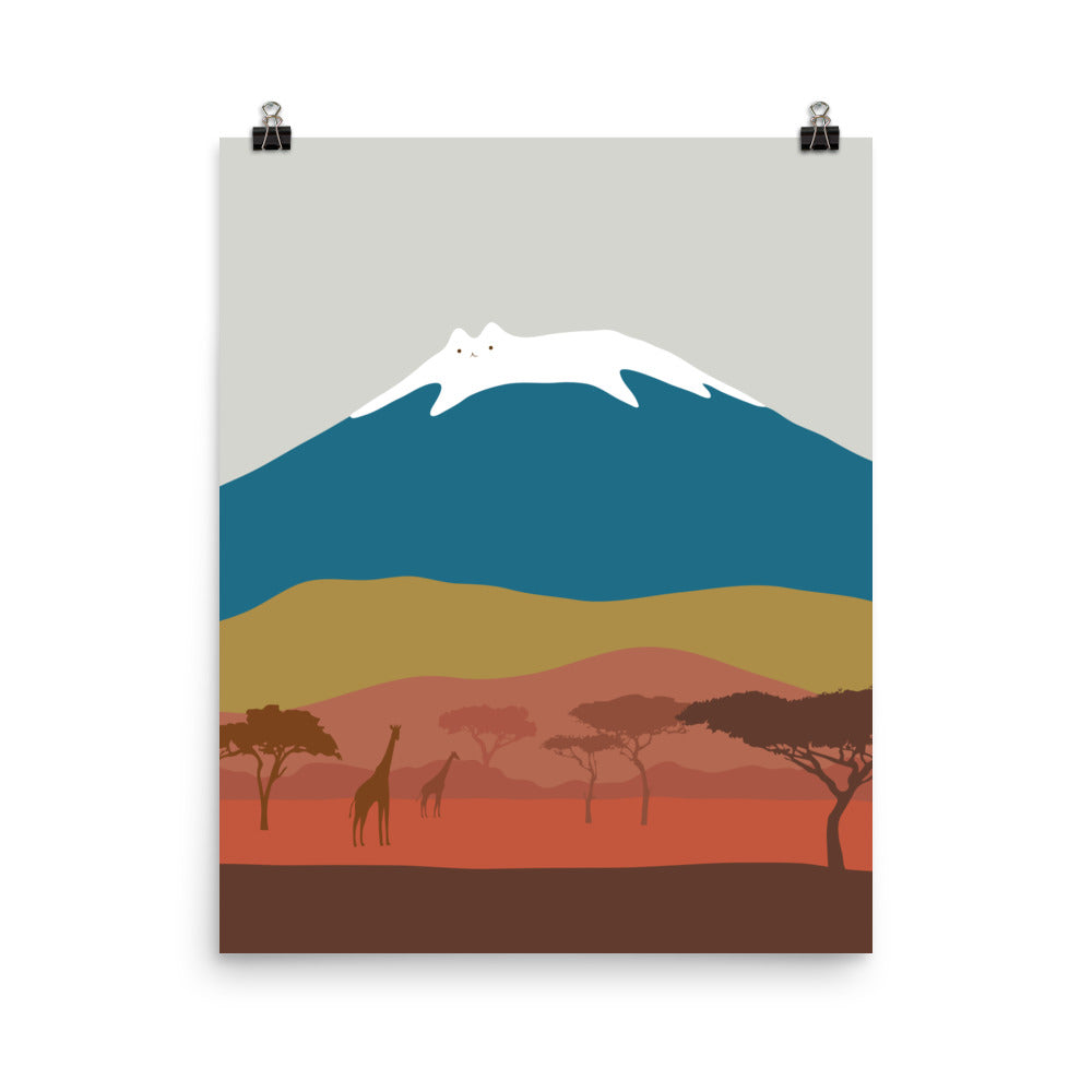 Cat Landscape 195: Mt. Kittymanjaro - Art print
