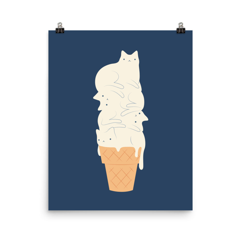 Cat ice cream (2024) - Art print