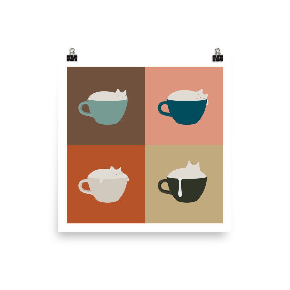 Catpuccino 2x2 - Art print