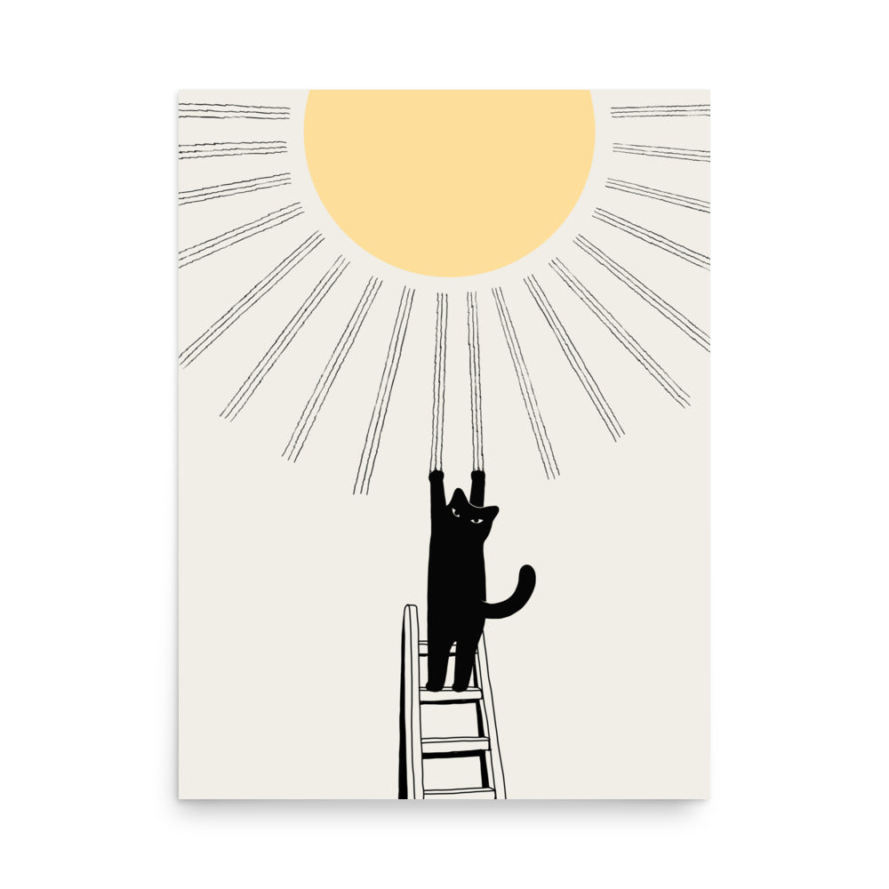 Cat Landscape 198: Making Sunshine - Art print