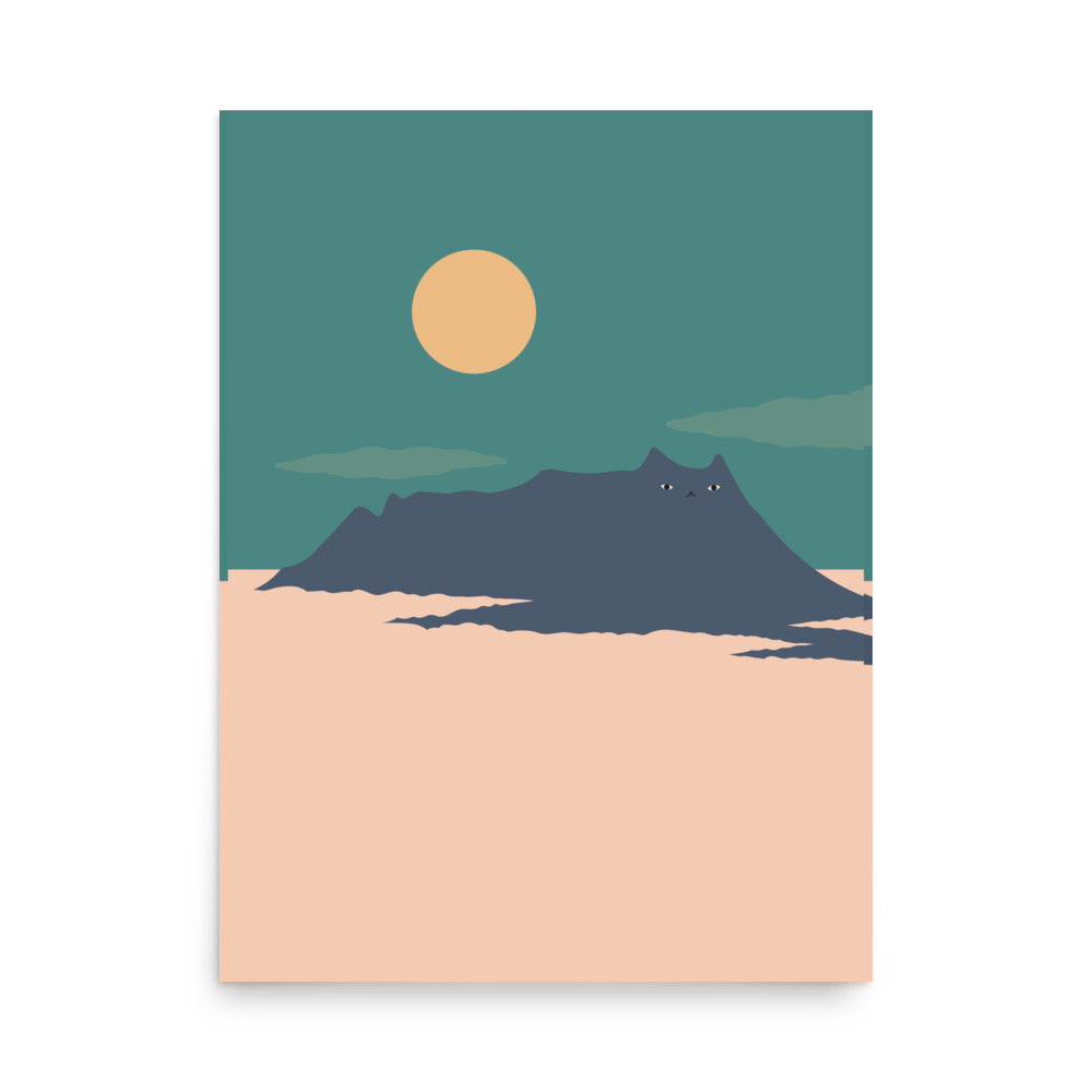 Cat Landscape 202: Mt. Kinabalu - Art print