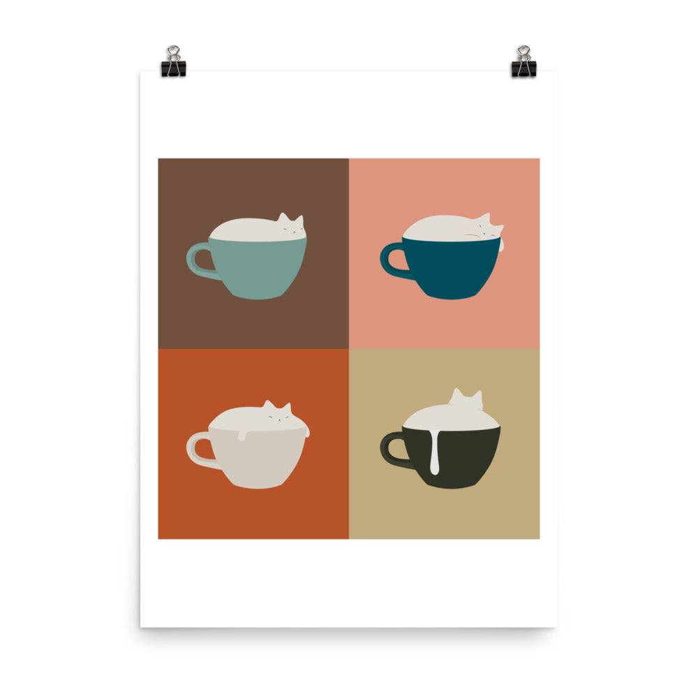 Catpuccino 2x2 - Art print