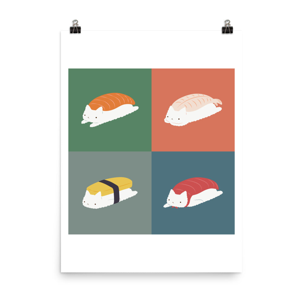 Sushi Cat 2x2 - Art print