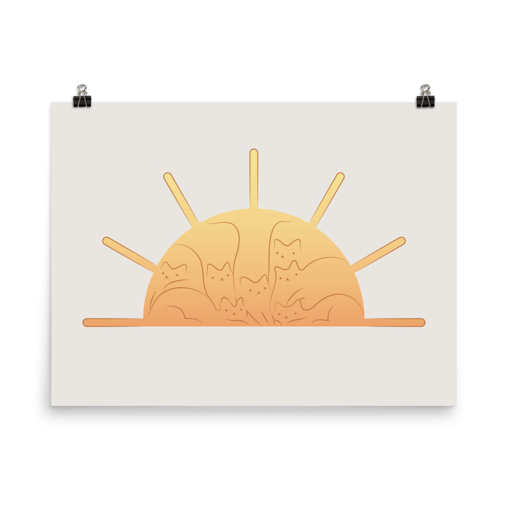 Cat Landscape 192: Sunrise - Art print