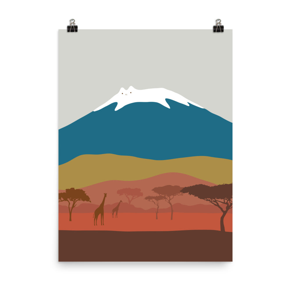 Cat Landscape 195: Mt. Kittymanjaro - Art print