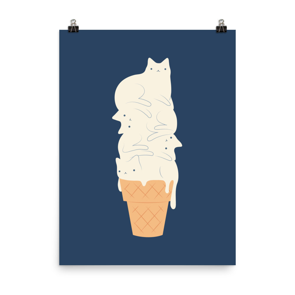 Cat ice cream (2024) - Art print