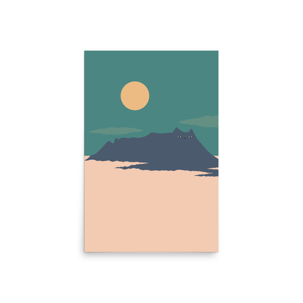Cat Landscape 202: Mt. Kinabalu - Art print