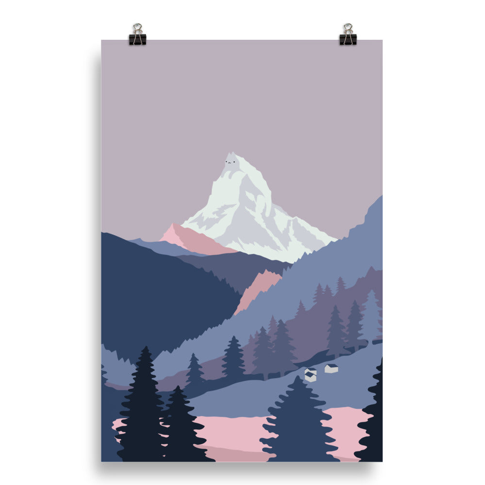 Cat Landscape 178: Purrspective on Matterhorn - Art print