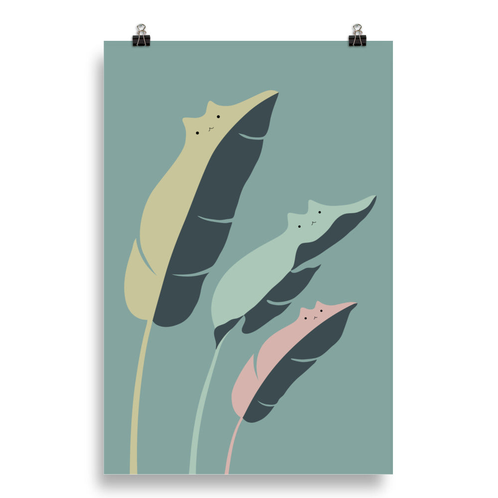 Cat and Plant 72 - Art print