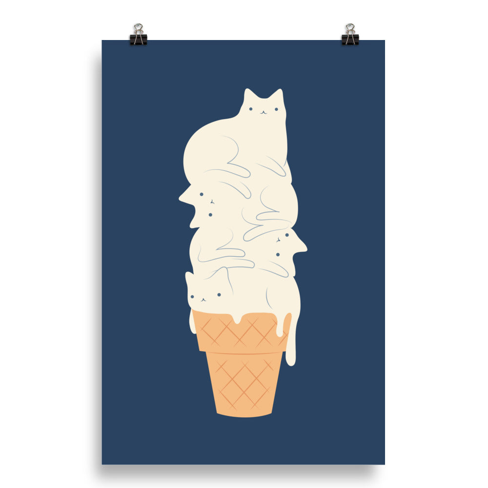 Cat ice cream (2024) - Art print