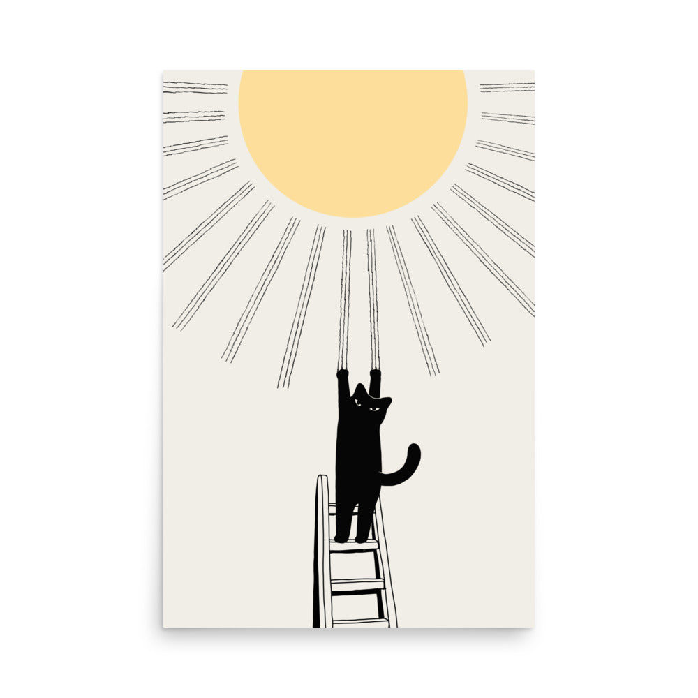 Cat Landscape 198: Making Sunshine - Art print