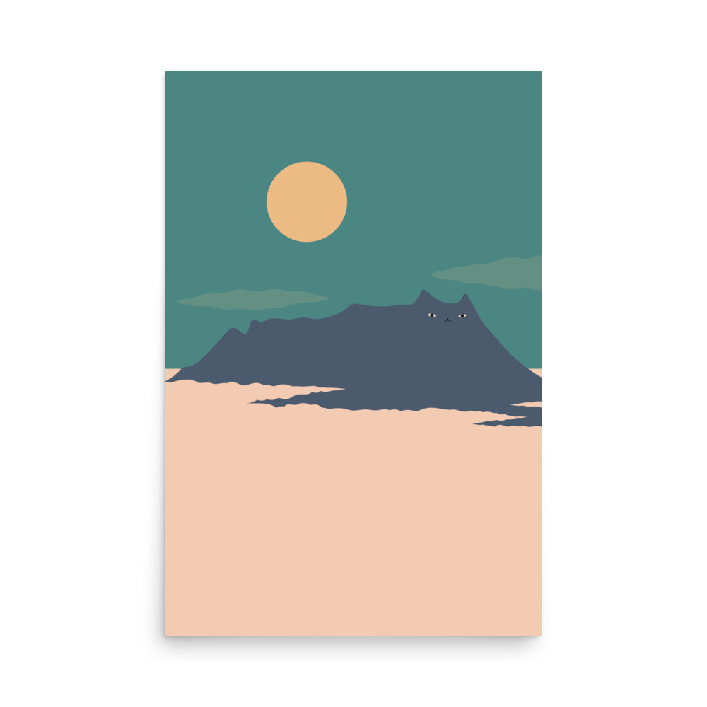 Cat Landscape 202: Mt. Kinabalu - Art print