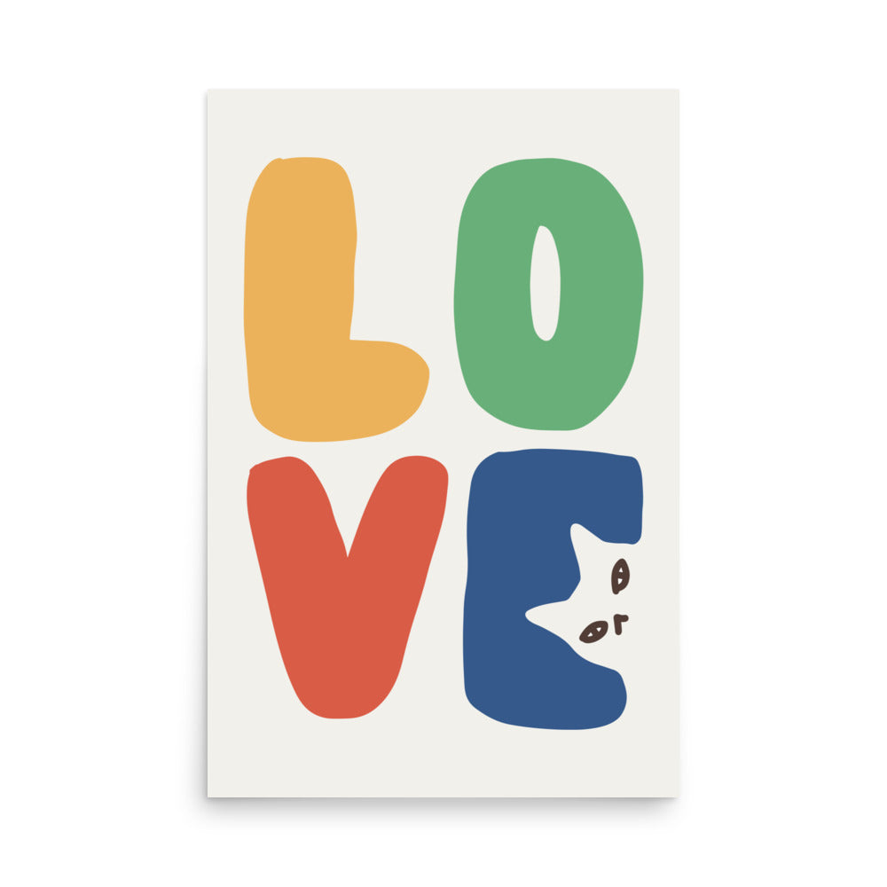 LOVE Cat - Art print