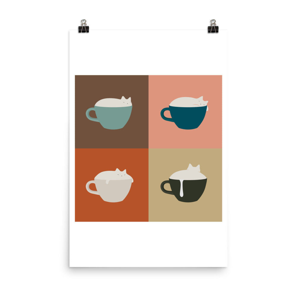 Catpuccino 2x2 - Art print