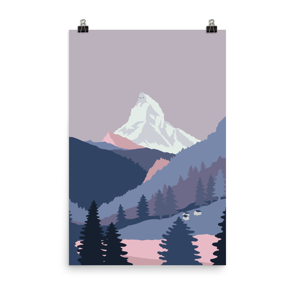 Cat Landscape 178: Purrspective on Matterhorn - Art print