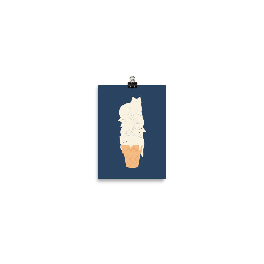 Cat ice cream (2024) - Art print