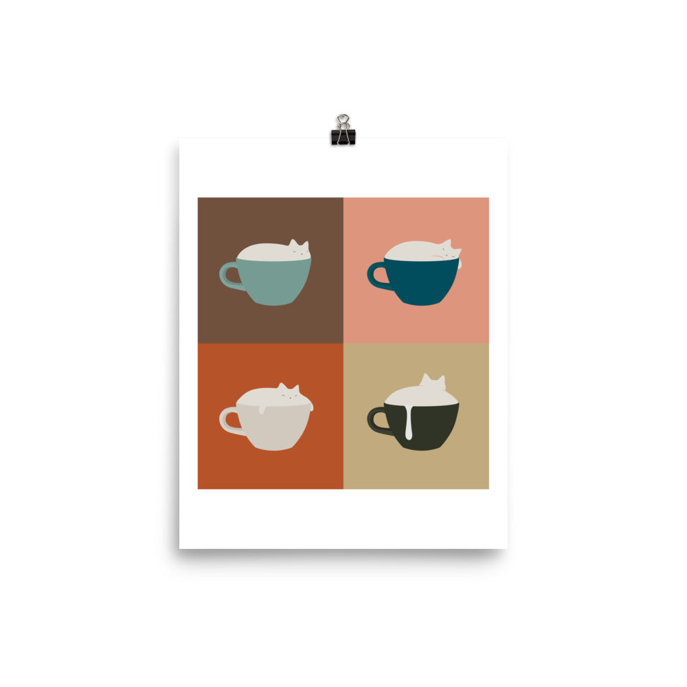Catpuccino 2x2 - Art print