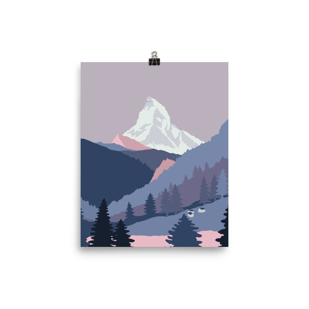 Cat Landscape 178: Purrspective on Matterhorn - Art print