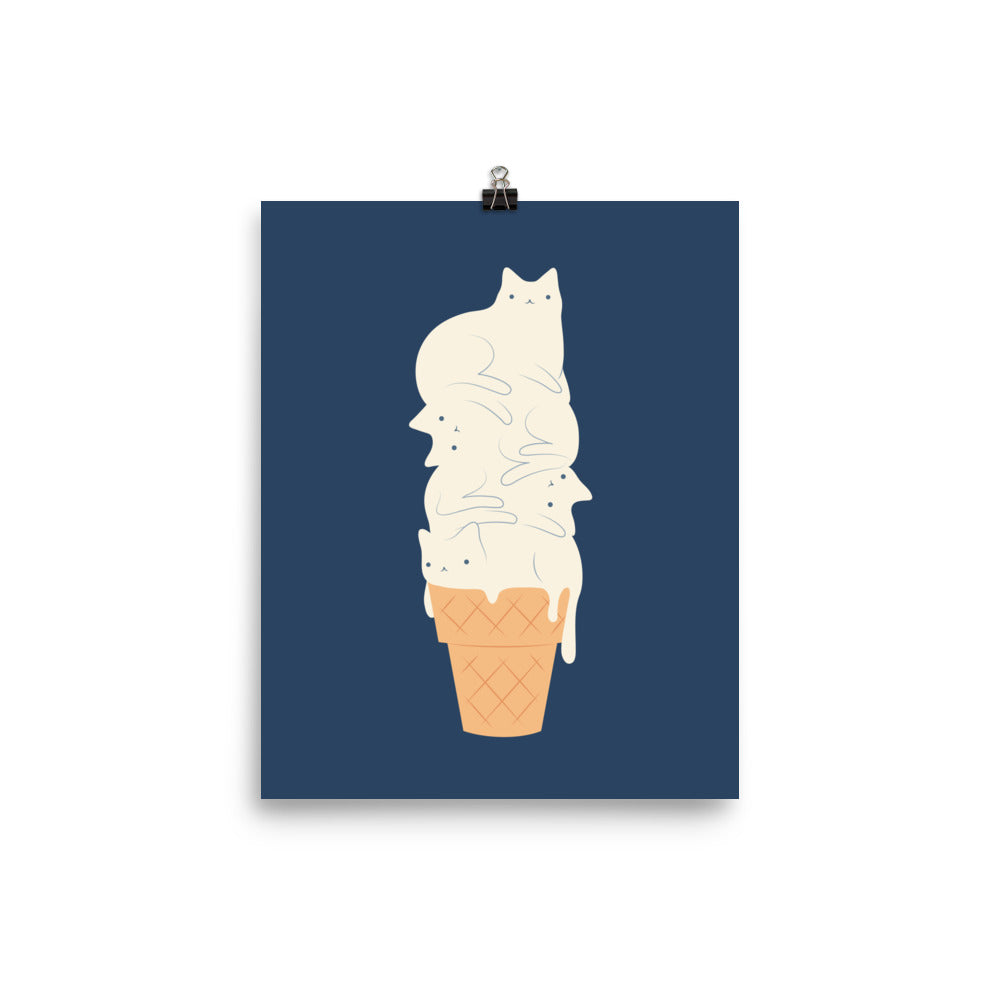 Cat ice cream (2024) - Art print