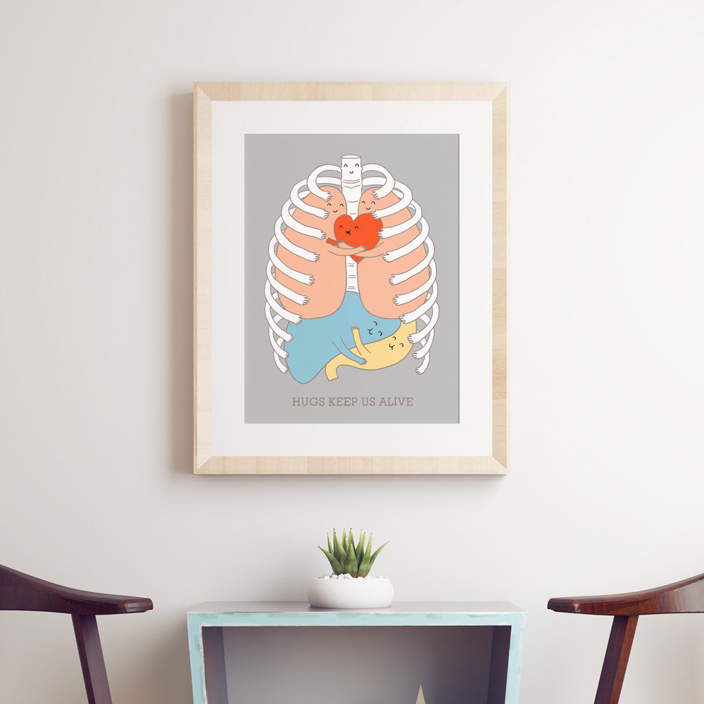 Hugs Keep Us Alive - Art print