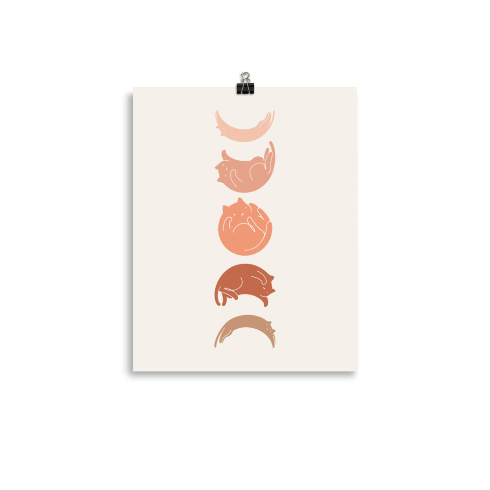 Cat Landscape 142B: The Moon - Art print