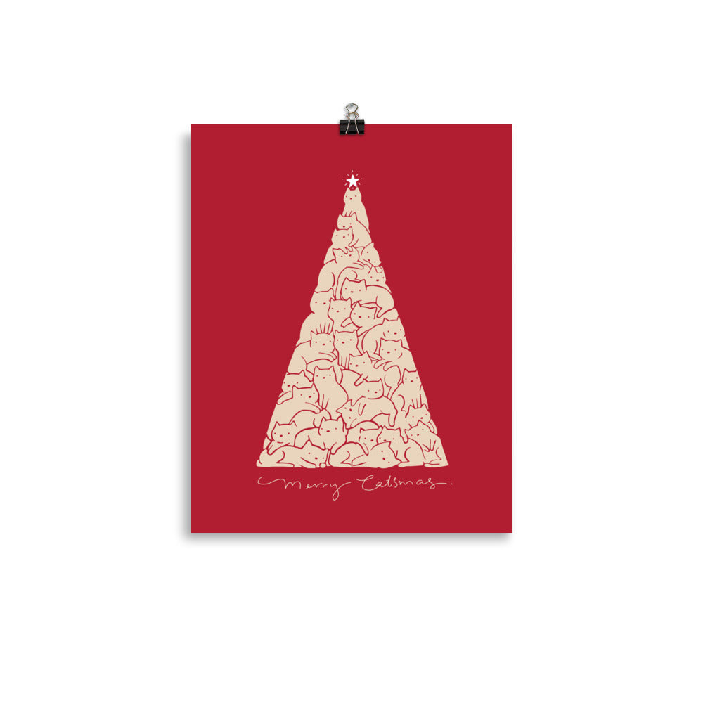 Cat Landscape 169: Merry Catsmas - Art print