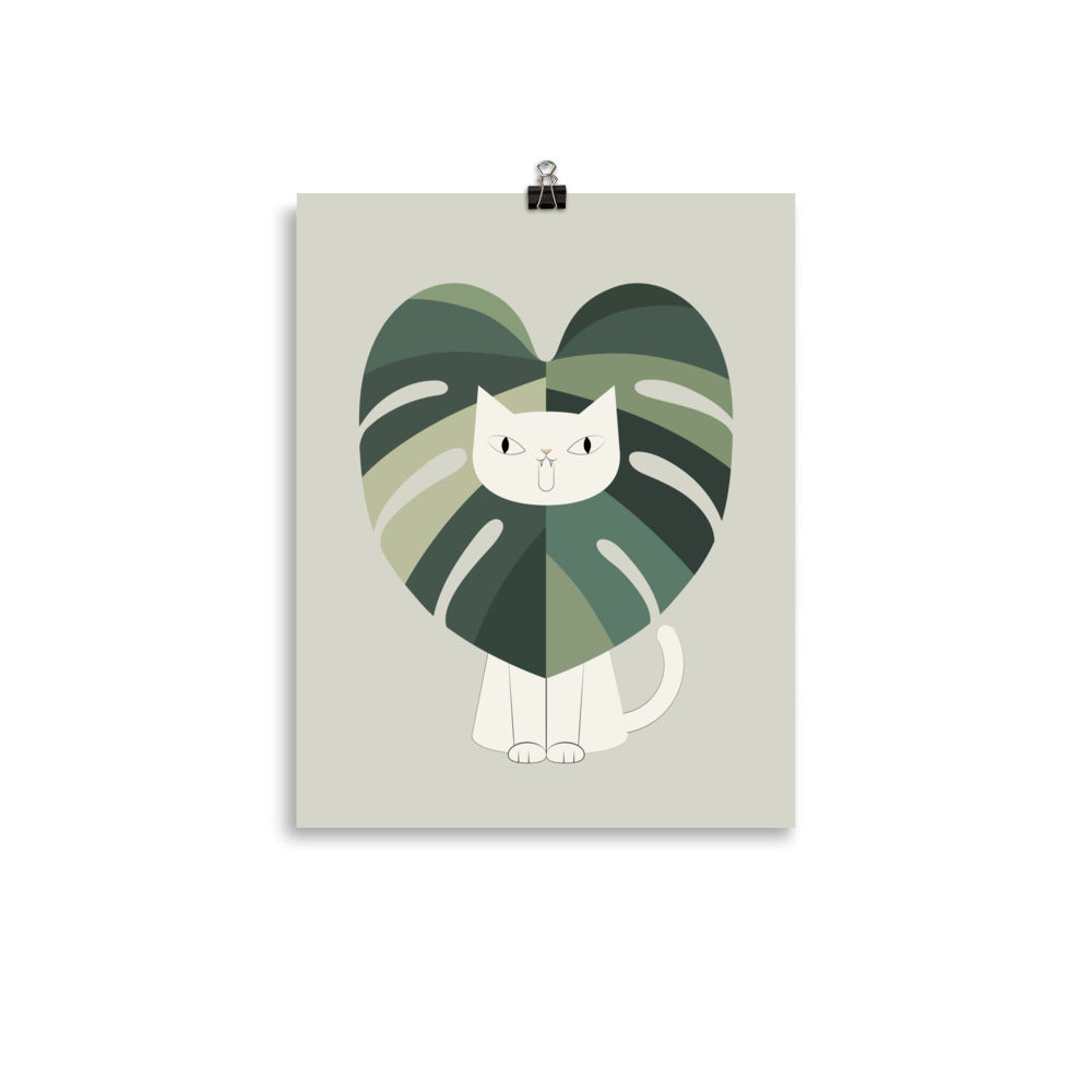 Cat and Plant 62: Roar! - Art print