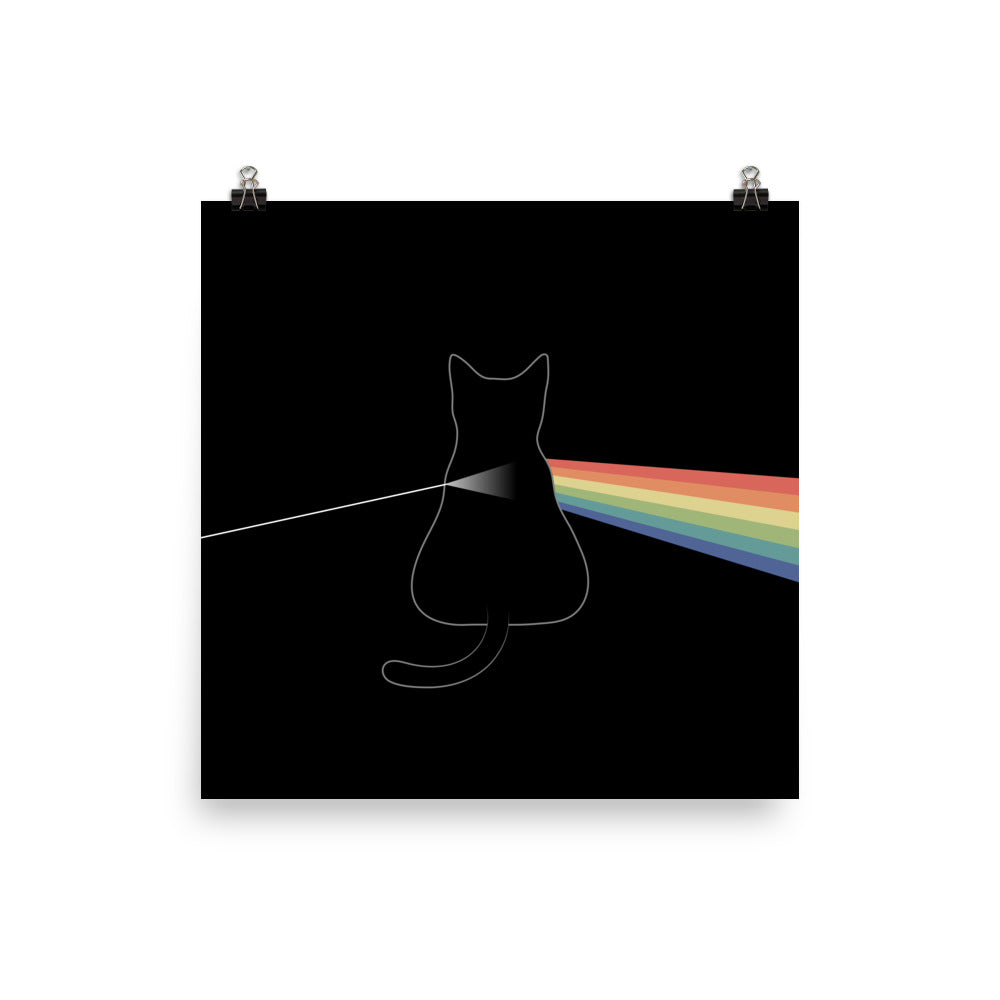 Life is more colourful with cat - Art print